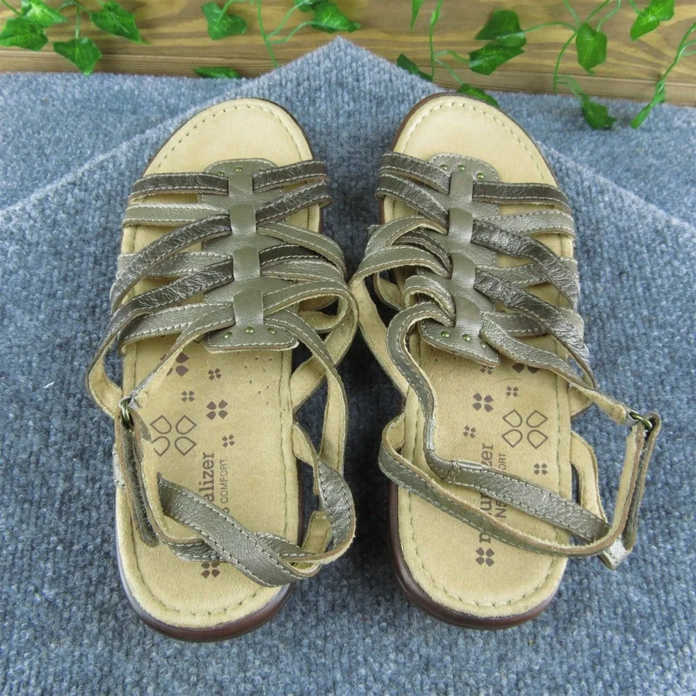 Naturalizer Jamboree Women Gladiator Sandal Shoes Sz 9 M Walking Bronze‎ Leather
